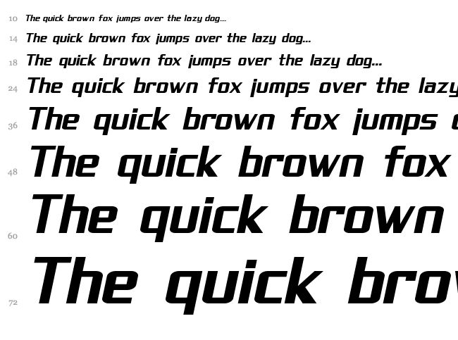 SF Theramin Gothic font waterfall